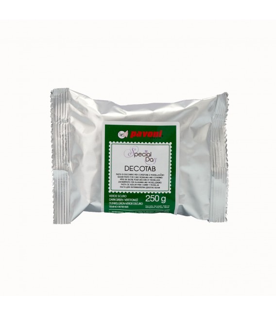 PASTA DI ZUCCHERO DECOTAB VERDE SCURO   250 GR