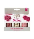 SET DECOR MIX ARGENTO E ROSA