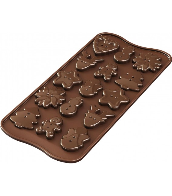 STAMPO SILICONE CHOCO X MAS BUTTON